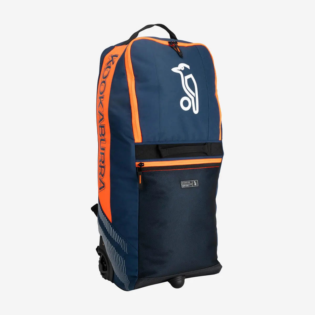 KOOKABURRA WD6000 WHEELIE DUFFLE BAG NAVY/ORANGE