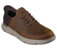 Load image into Gallery viewer, SKECHERS MENS GARZA GERVIN SLIP IN DARK BROWN
