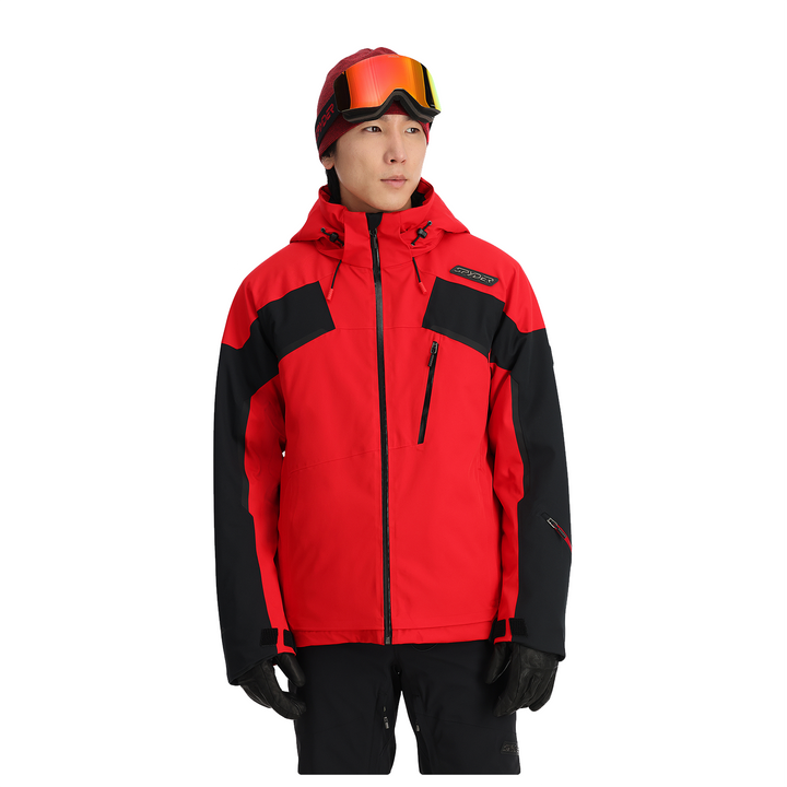 SPYDER MENS LEADER SKI JACKET RED