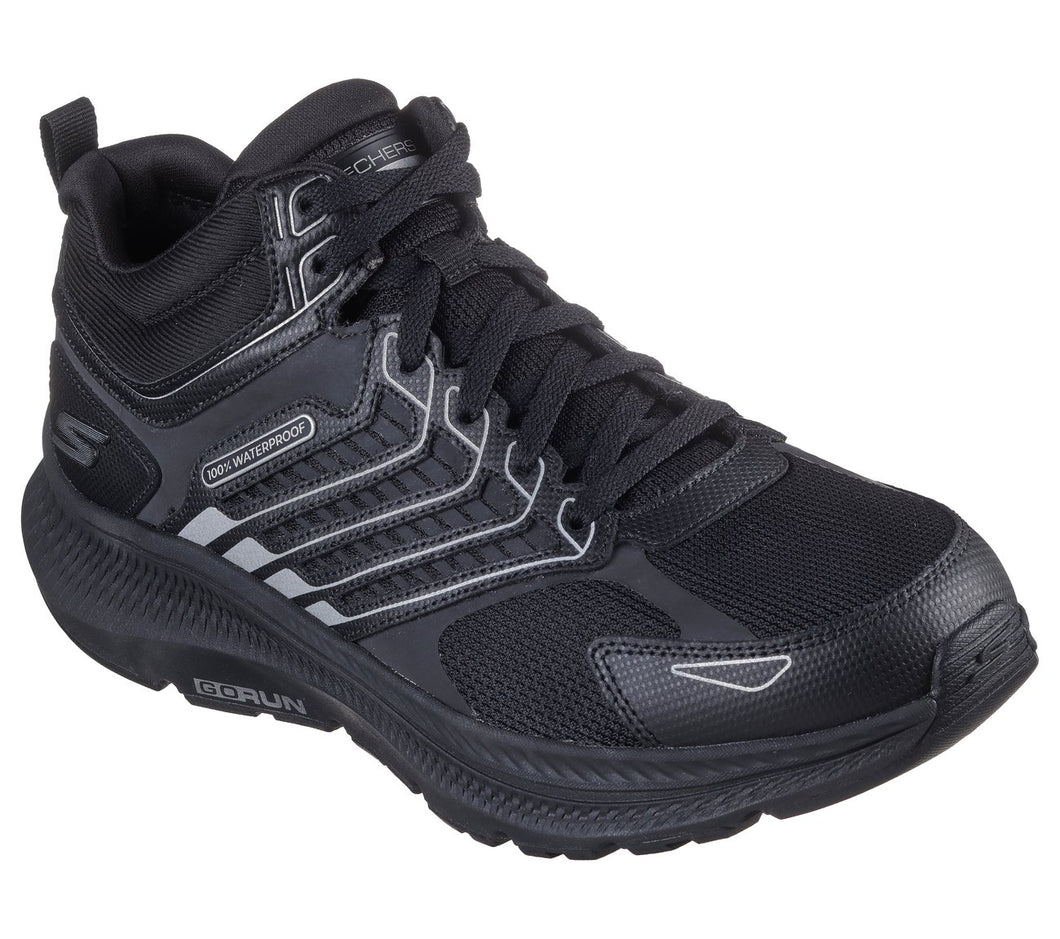 SKECHER MENS GO RUN CONSISTENT 2.0 BLACK WATERPROOF
