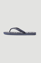 Load image into Gallery viewer, ONEILL MENS PROFILE LOGO FLIP FLOPS ENGLISH EVENING NAVY
