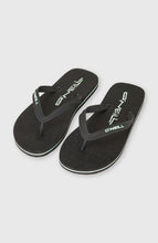 Load image into Gallery viewer, ONEILL MENS PROFILE SMALL LOGO FLIP FLOPS BLACK
