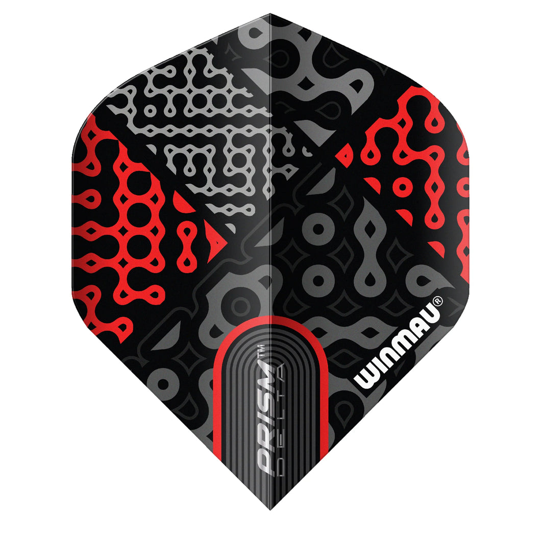 WINMAU PRISM DELTA DART FLIGHTS BLACK/RED