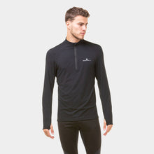 Load image into Gallery viewer, RONHILL MENS THERMAL 1/2 ZIP BLACK
