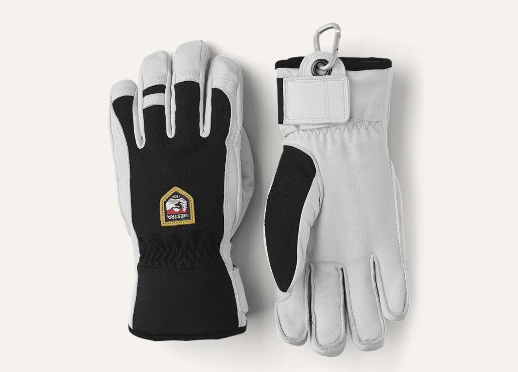 HESTRA MENS ARMY LEATHER PATROL SKI GLOVE BLACK