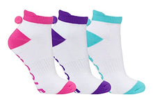 Load image into Gallery viewer, SURPRIZESHOP POM SOCKS THREE PACK ONE SIZE UK 4-7 PINK/PURPLE/BLUE
