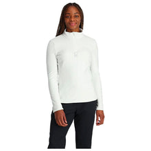 Load image into Gallery viewer, SPYDER SHIMMER BUG 1/2 ZIP WHITE SMALL
