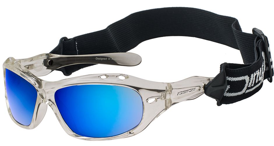 DIRTY DOG WETGLASS CURL II FLOATING CRYSTAL BLUE MIRROR POLARIZED SUNGLASSES