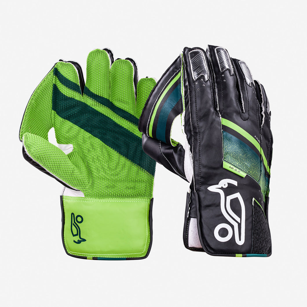 KOOKABURRA  LC 3.0 WICKET KEEPING  CRICKET GLOVE BLACK/GREEN ADULT