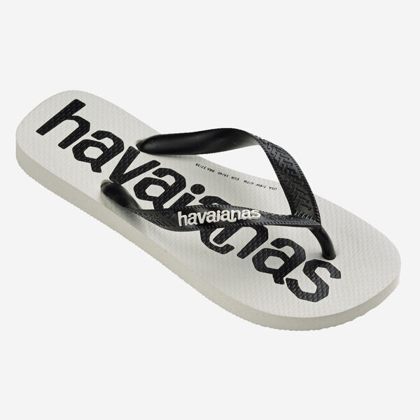 HAVAIANAS MENS TOP LOGO MANIA 2 FC WHITE/BLACK