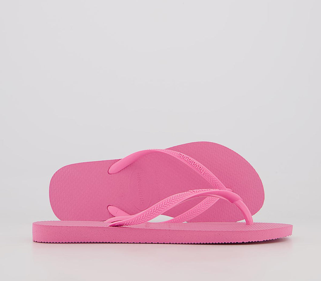 HAVAIANAS WOMENS SLIM FLIP FLOPS - CRYSTAL ROSE