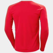 Load image into Gallery viewer, HELLY HANSEN MENS LIFA ACTIVE STRIPE CREW BASE LAYER RED
