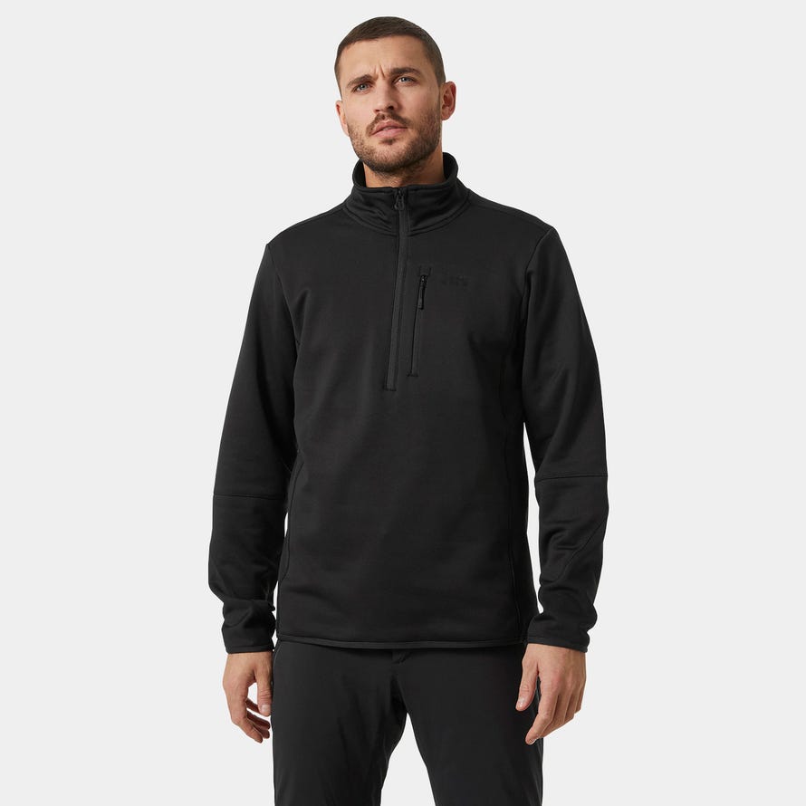 HELLY HANSEN ALPHA ZERO 1/2 ZIP FLEECE JACKET BLACK