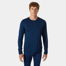 Load image into Gallery viewer, HELLY HANSEN MENS MERINO CREW BASE LAYER OCEAN
