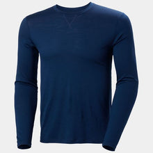 Load image into Gallery viewer, HELLY HANSEN MENS MERINO CREW BASE LAYER OCEAN
