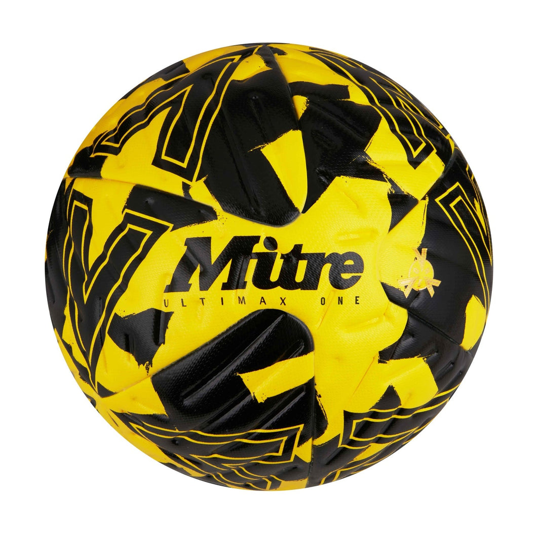 MITRE ULTIMAX ONE MATCH FOOTBALL YELLOW/BLK/BLK