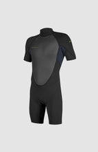 Load image into Gallery viewer, ONEILL YOUTH REACTOR-2 2MM SHORT SLEEVE SPRING WETSUIT BLACK/SLATE
