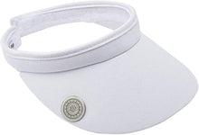 Load image into Gallery viewer, SURPRIZESHOP CLIP GOLF VISOR WITH MAGNET/BALL MARKER WHITE
