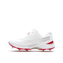 Load image into Gallery viewer, GRAY NICOLLS JUNIOR VELOCITY 5.0 CRICKET SPIKE WHITE/RED
