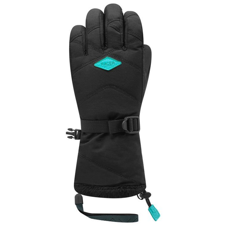 RACER AURORE 10 JUNIOR SKI GLOVE BLACK/BLUE