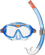 Load image into Gallery viewer, AQUALUNG JUNIOR  COMBO MIX MASK &amp;SNORKEL SET BLUE/ORANGE
