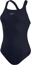 Load image into Gallery viewer, SPEEDO WOMENS END+ MEDALIST SWIMMING COSTUME BLACK
