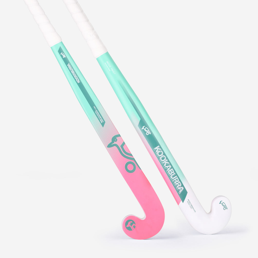 KOOKABURRA TWIST HOCKEY STICK WHITE/GREEN/PINK