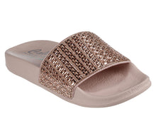 Load image into Gallery viewer, SKECHERS WOMENS POP UP NEW SPARKLE SLIDE ROSE
