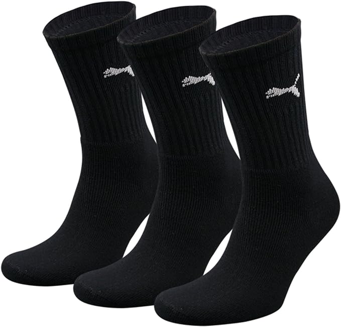 PUMA REGULAR CREW SOCKS BLACK 9-11
