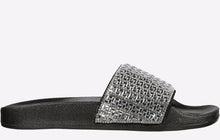 Load image into Gallery viewer, SKECHERS WOMENS POP UP NEW SPARKLE SLIDE  BLACK
