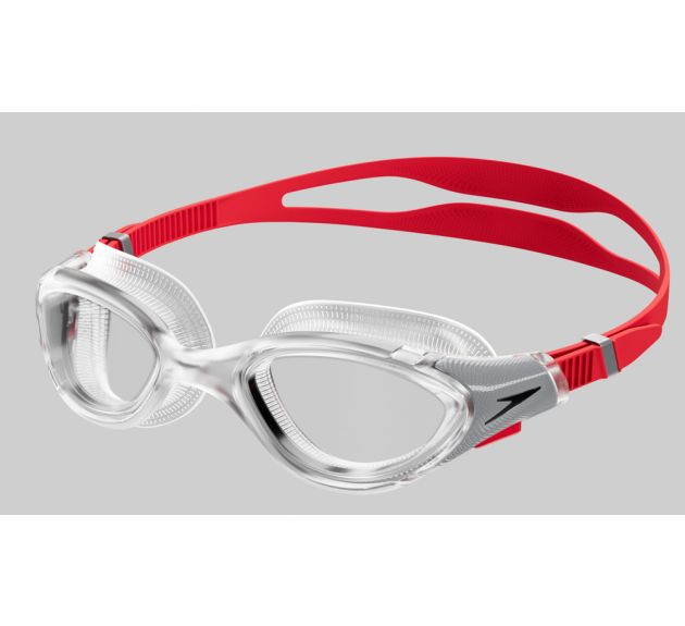 SPEEDO BIOFUSE 2.0 SWIMMING GOGGLES CLEAR/RED