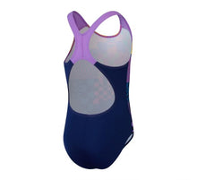 Load image into Gallery viewer, SPEEDO GIRLS DIGITAL PLACEMENT SPLASHBACK NAVY/PURPLE
