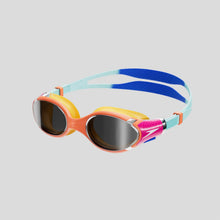 Load image into Gallery viewer, SPEEDO JUNIOR BIOFUSE 2.0 MIRROR SWIMMING GOGGLE ORANGE/BLUE
