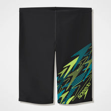 Load image into Gallery viewer, SPEEDO BOYS MEDLEY LOGO JAMMERS BLACK/GREEN

