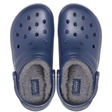 Load image into Gallery viewer, CROCS UNISEX CLASSIC LINED CLOG NAVY/CHARCOLE
