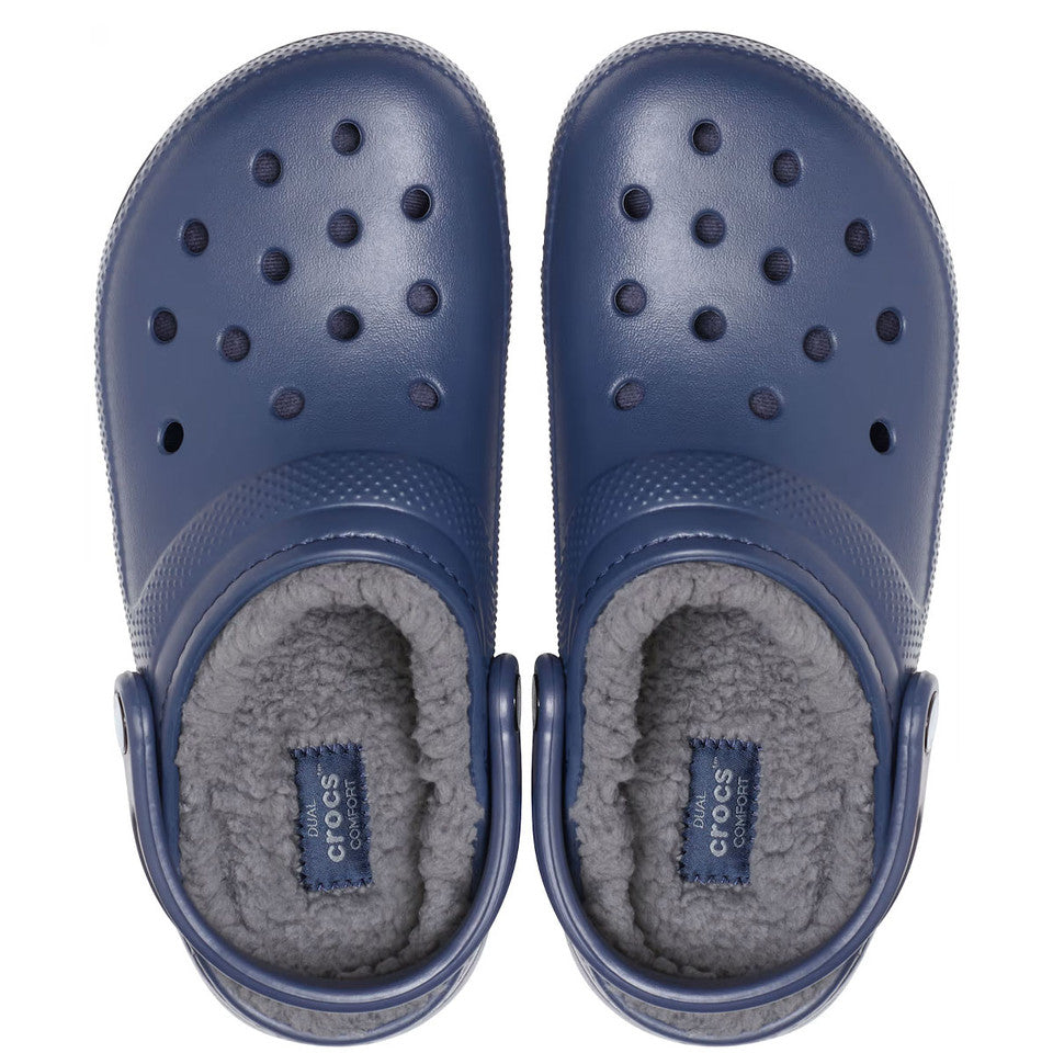 CROCS UNISEX CLASSIC LINED CLOG NAVY/CHARCOLE