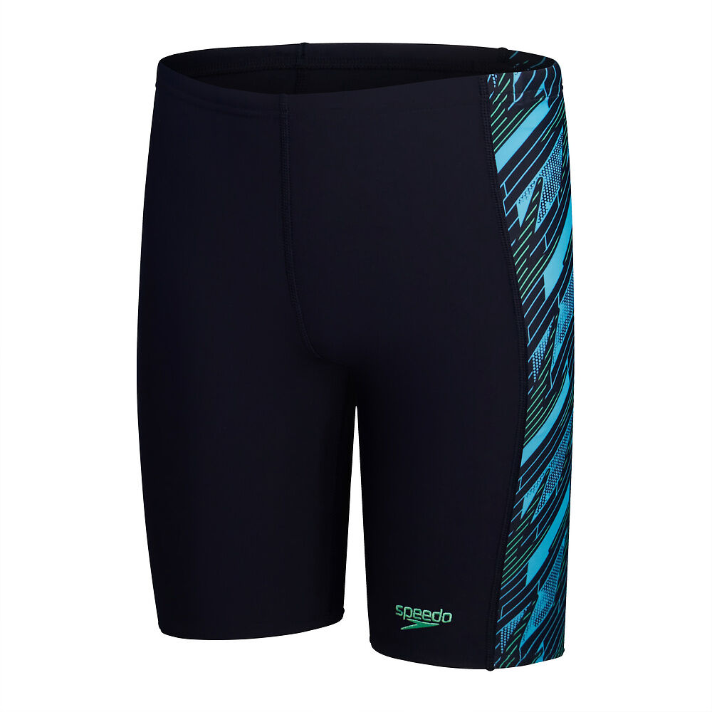 SPEEDO BOYS HYPERBOOM PANEL JAMMER NAVY/GREEN