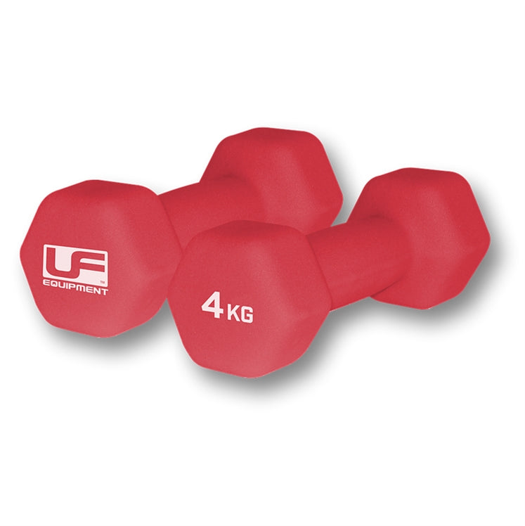 URBAN FITNESS HEX DUMBBELLS 2x4kg RED