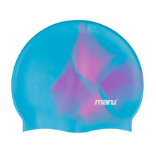 Load image into Gallery viewer, MARU SILICONE SWIM CAP BLUE/PINK/PURPLE
