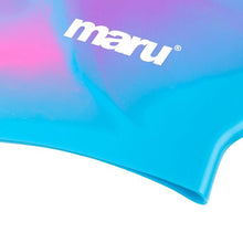 Load image into Gallery viewer, MARU SILICONE SWIM CAP BLUE/PINK/PURPLE
