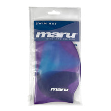 Load image into Gallery viewer, MARU SILICONE SWIM CAP PURPLE/BLUE/LIGHT BLUE
