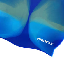 Load image into Gallery viewer, MARU SILICONE SWIM CAP BLUE/YELLOW/LBLUE
