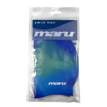 Load image into Gallery viewer, MARU SILICONE SWIM CAP BLUE/YELLOW/LBLUE
