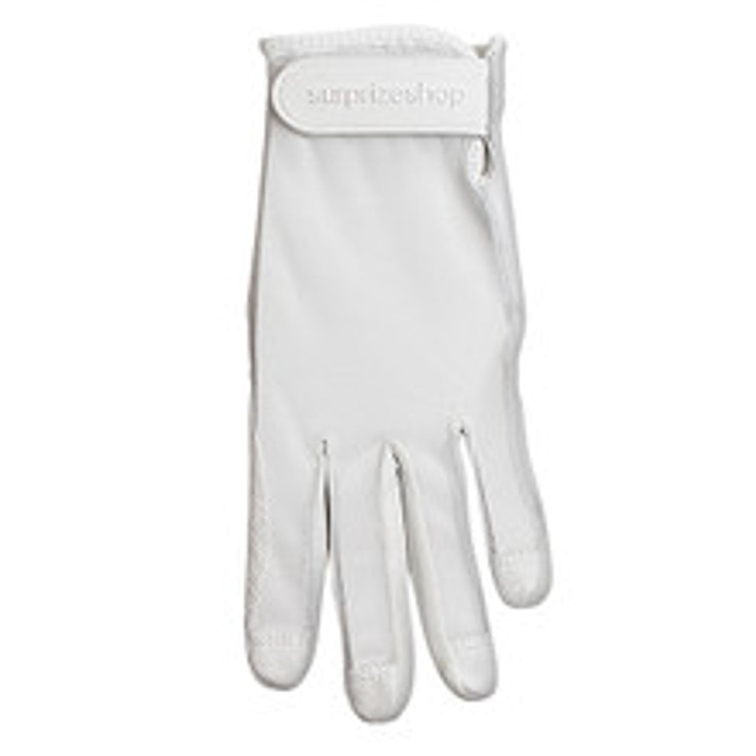 SURPRIZESHOP GOLF TAN/CABRETTA LEFT HAND GLOVE WHITE M