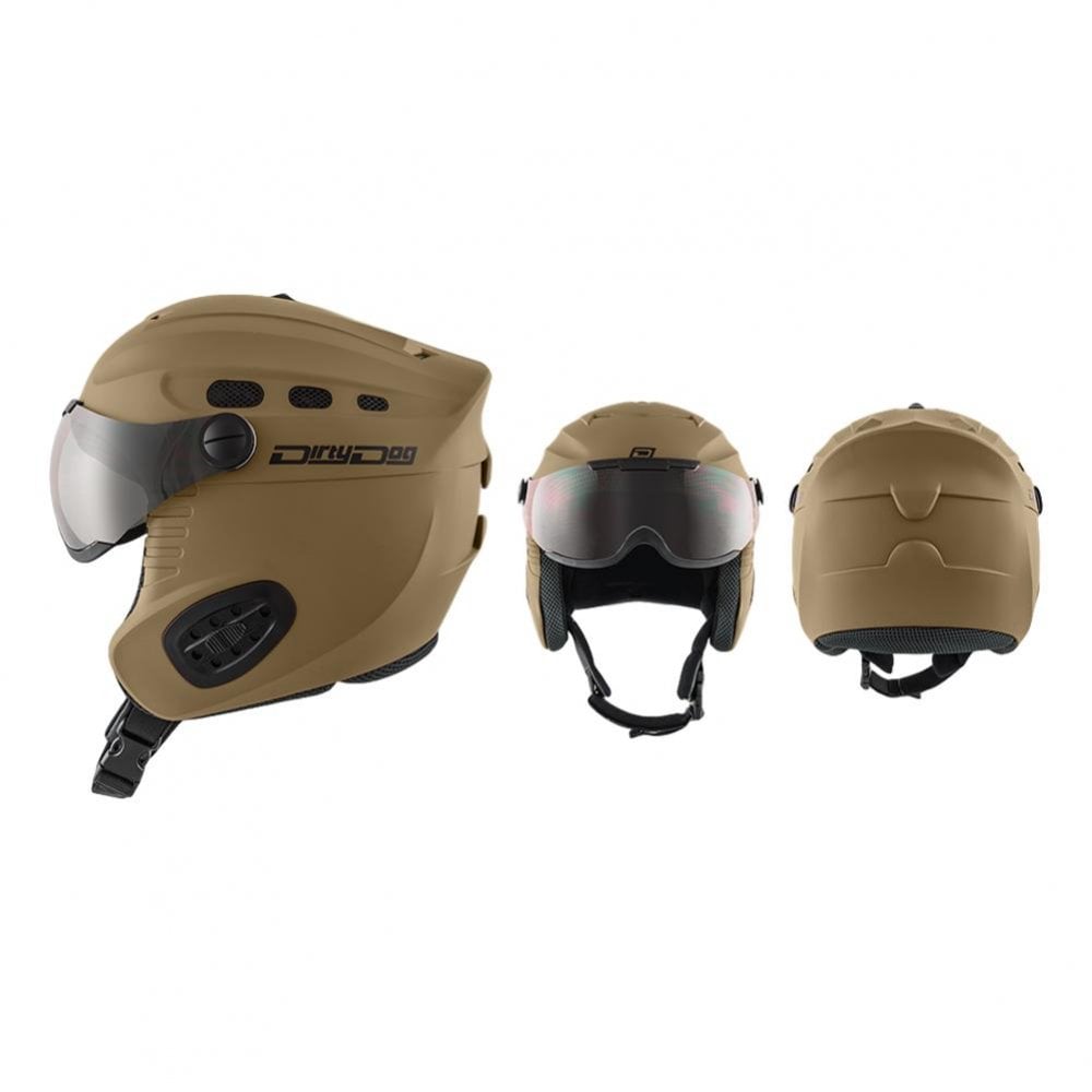 DIRTY DOG APACHE SKI HELMET KHAKI