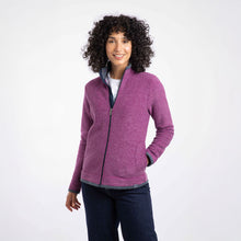 Load image into Gallery viewer, WEIRD FISH LADIES ARIANA FULL ZIP FLEECE PURPLE WINE
