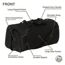 Load image into Gallery viewer, BECMOOR SPORTS DUFFLE BAG BLACK
