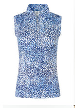 Load image into Gallery viewer, PURE GOLF WOMENS RISE SLEEVELESS POLO SHIRT - PEARDROP SAPPHIRE
