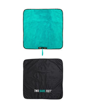 Load image into Gallery viewer, TWO BARE FEET JUNIOR CHANGING ROBE AND MAT -BLACK/TEAL
