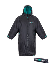 Load image into Gallery viewer, TWO BARE FEET JUNIOR CHANGING ROBE AND MAT -BLACK/TEAL
